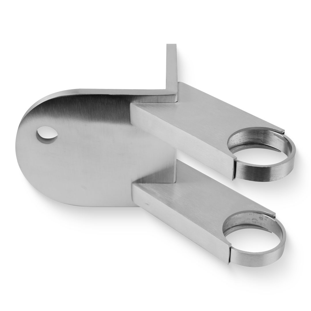 Edelstahl Wandanker 90° Außenecke- für Rohr Ø 42,4 mm