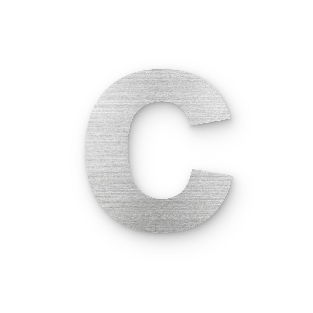 Edelstahl Buchstabe - c